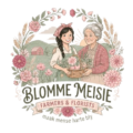 blomme meisie logo with colour palette